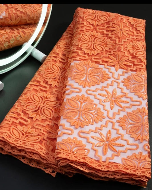 Mesh net lace (fabric/sequence) (5yards)